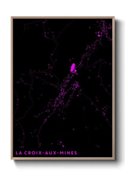 Une affiche de carte sur La Croix-aux-Mines