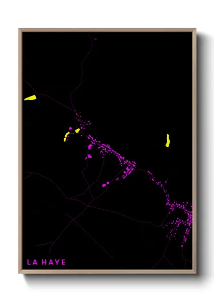 Une affiche de carte sur La Haye