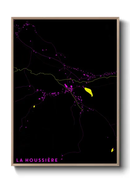 Une affiche de carte sur La Houssière