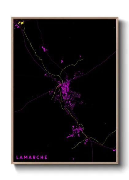 Une affiche de carte sur Lamarche