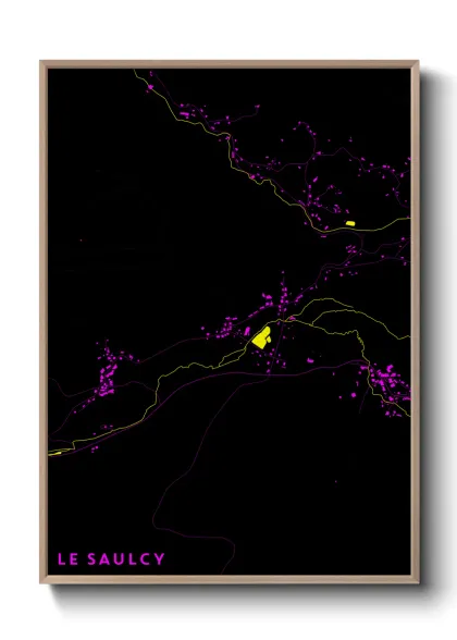 Une affiche de carte sur Le Saulcy