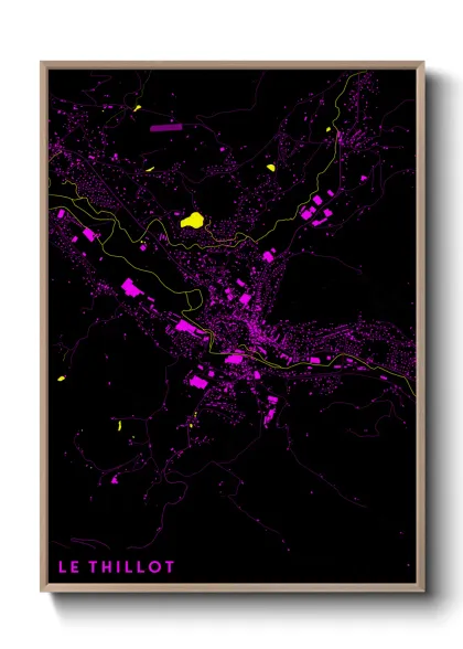 Une affiche de carte sur Le Thillot
