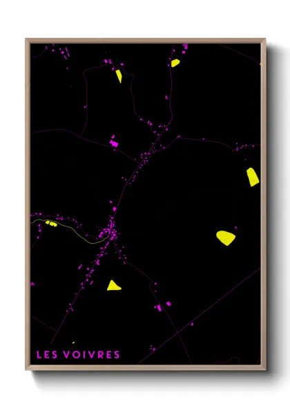 Une affiche de carte sur Les Voivres
