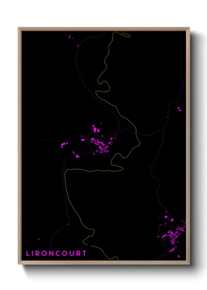 Une affiche de carte sur Lironcourt