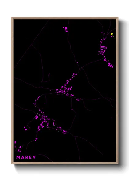 Une affiche de carte sur Marey