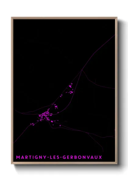 Une affiche de carte sur Martigny-les-Gerbonvaux