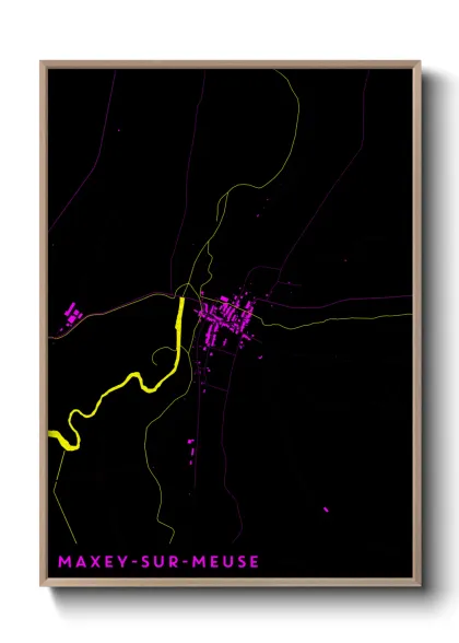 Une affiche de carte sur Maxey-sur-Meuse