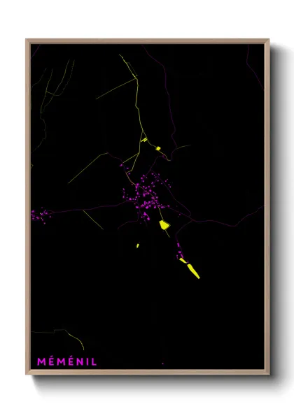 Une affiche de carte sur Méménil