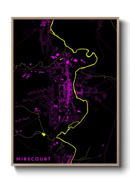 Une affiche de carte sur Mirecourt