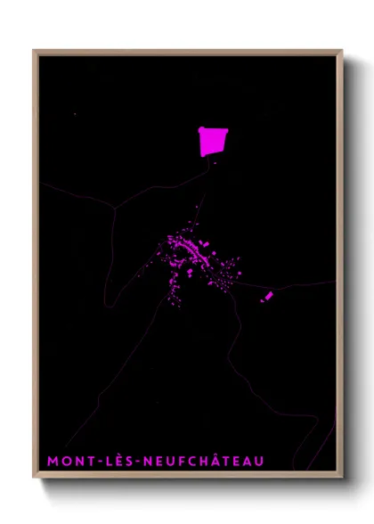Une affiche de carte sur Mont-lès-Neufchâteau