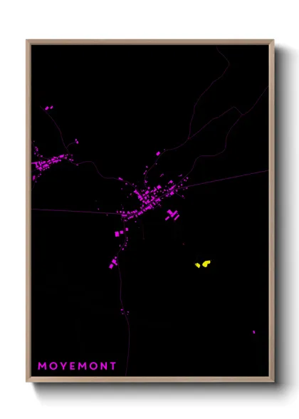 Une affiche de carte sur Moyemont