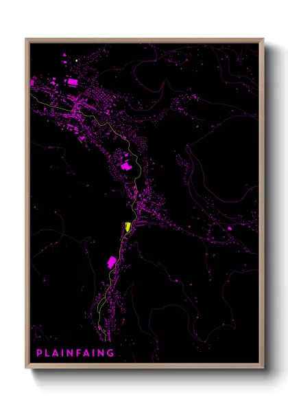 Une affiche de carte sur Plainfaing