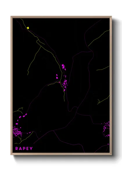 Une affiche de carte sur Rapey