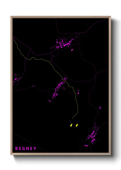 Une affiche de carte sur Regney