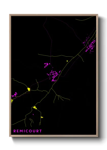 Une affiche de carte sur Remicourt
