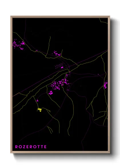 Une affiche de carte sur Rozerotte