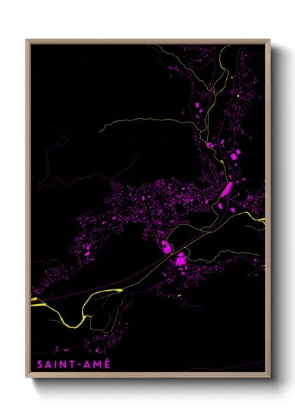 Une affiche de carte sur Saint-Amé