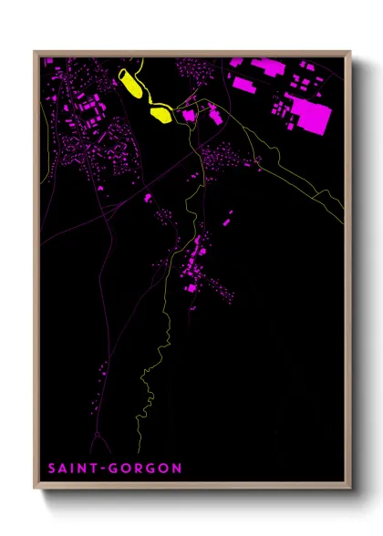 Une affiche de carte sur Saint-Gorgon
