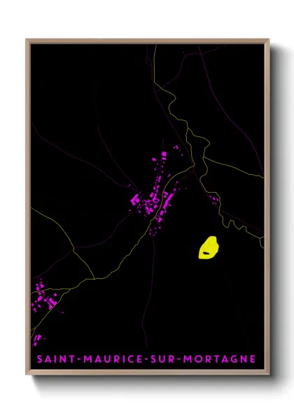 Une affiche de carte sur Saint-Maurice-sur-Mortagne