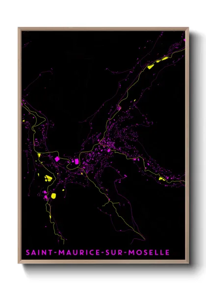 Une affiche de carte sur Saint-Maurice-sur-Moselle
