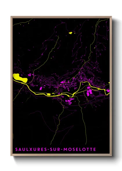 Une affiche de carte sur Saulxures-sur-Moselotte