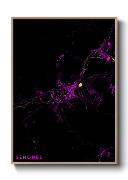 Une affiche de carte sur Senones