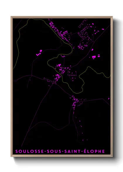 Une affiche de carte sur Soulosse-sous-Saint-Élophe