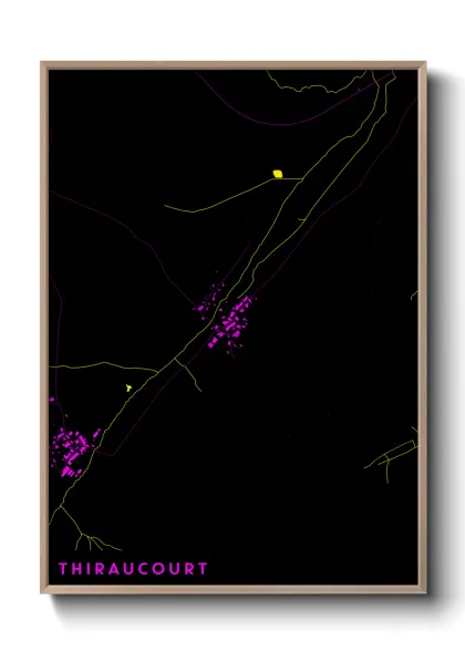 Une affiche de carte sur Thiraucourt