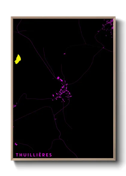 Une affiche de carte sur Thuillières