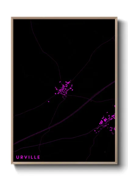 Une affiche de carte sur Urville