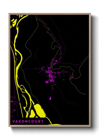 Une affiche de carte sur Vaxoncourt