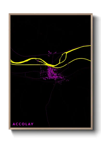 Une affiche de carte sur Accolay