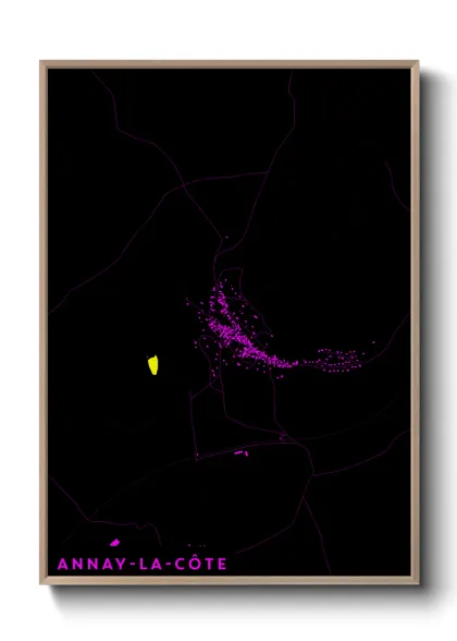 Une affiche de carte sur Annay-la-Côte