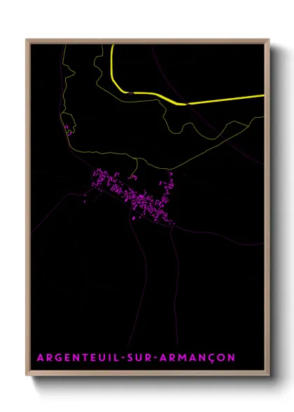 Une affiche de carte sur Argenteuil-sur-Armançon