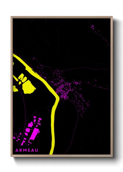 Une affiche de carte sur Armeau