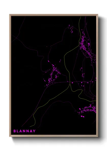 Une affiche de carte sur Blannay