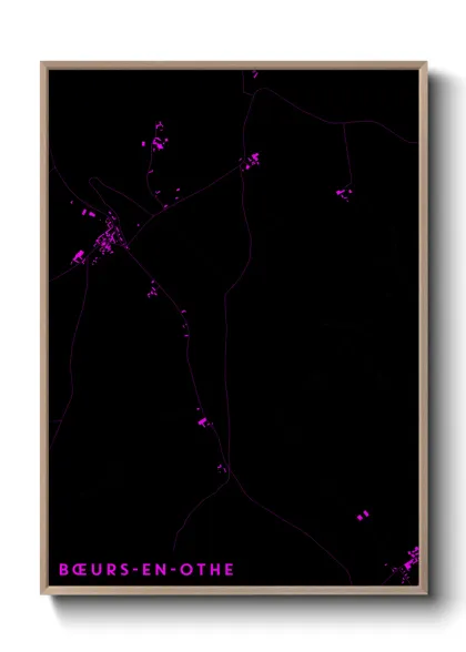 Une affiche de carte sur Bœurs-en-Othe