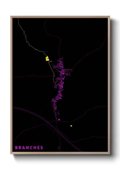 Une affiche de carte sur Branches