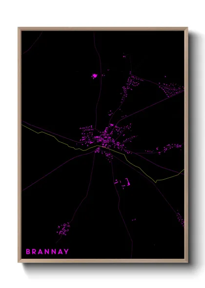 Une affiche de carte sur Brannay