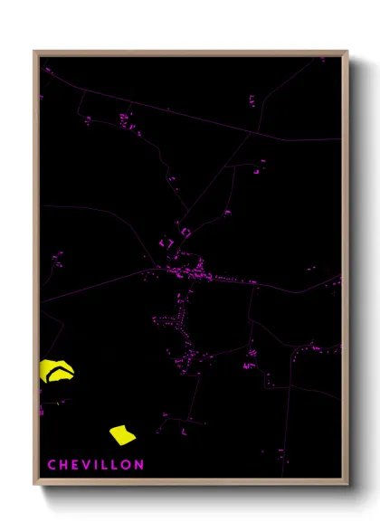 Une affiche de carte sur Chevillon