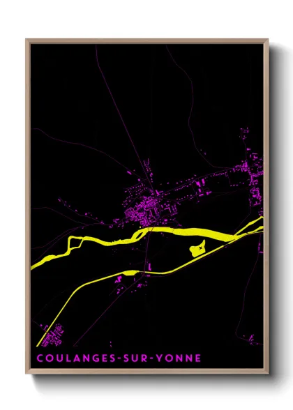 Une affiche de carte sur Coulanges-sur-Yonne