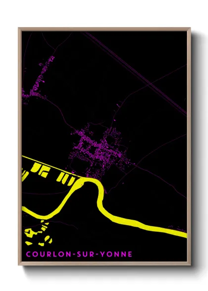 Une affiche de carte sur Courlon-sur-Yonne