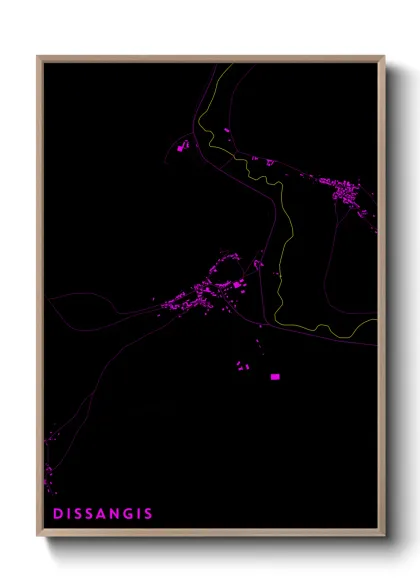 Une affiche de carte sur Dissangis