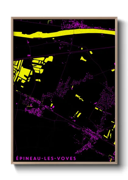 Une affiche de carte sur Épineau-les-Voves