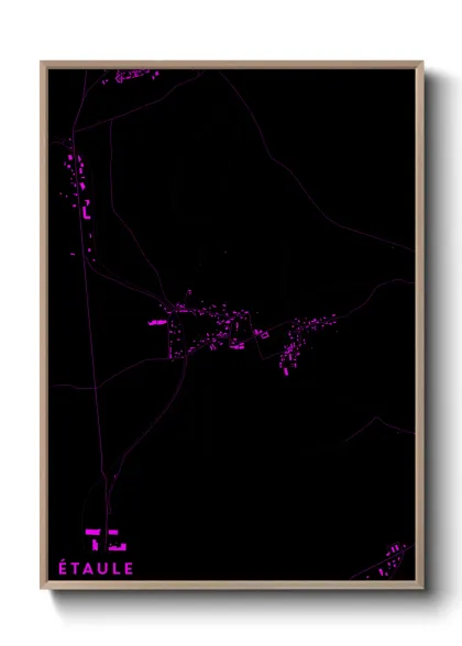 Une affiche de carte sur Étaule