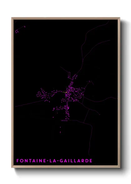 Une affiche de carte sur Fontaine-la-Gaillarde