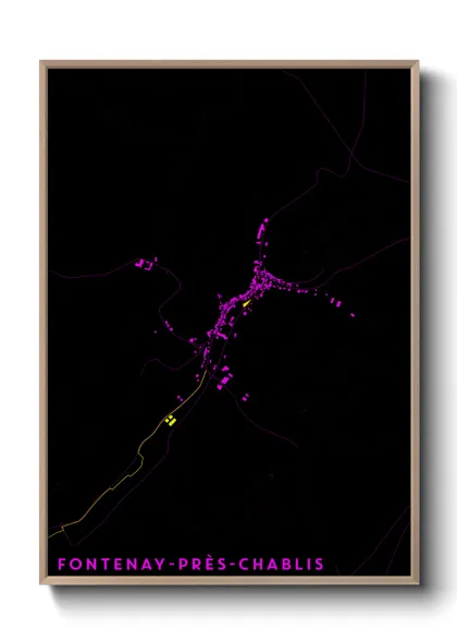 Une affiche de carte sur Fontenay-près-Chablis