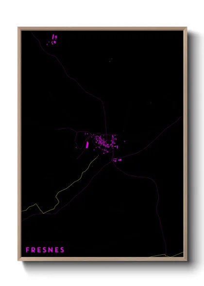 Une affiche de carte sur Fresnes