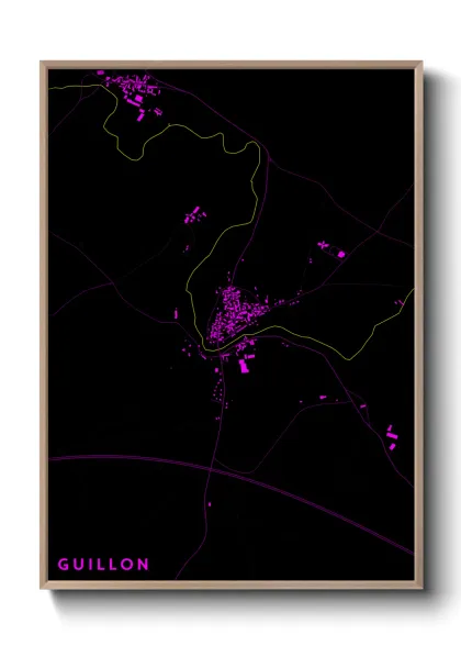 Une affiche de carte sur Guillon