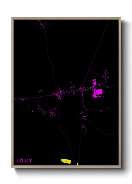 Une affiche de carte sur Jouy